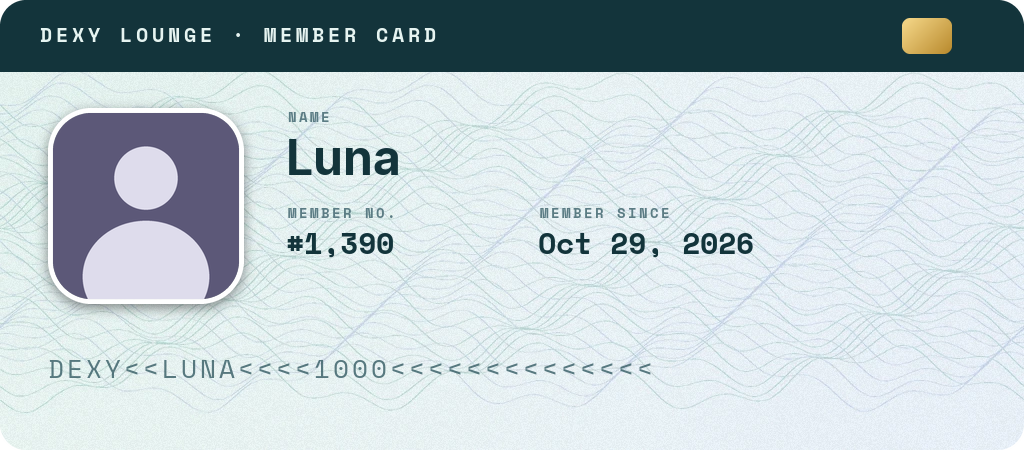 The Member card template