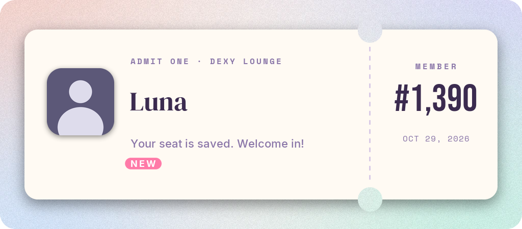 The Ticket template